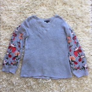 AE Embroidered Sleeve Sweater